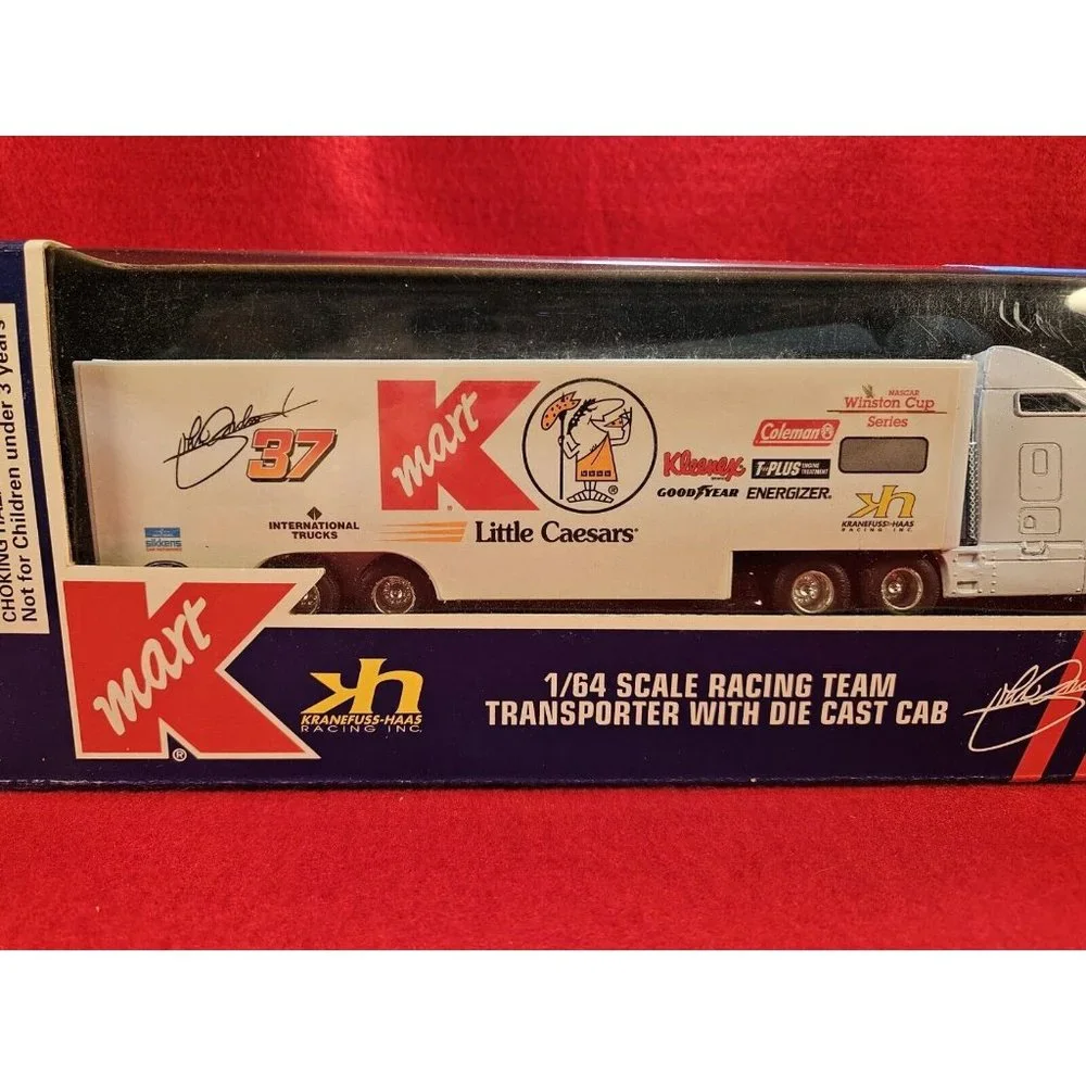 JOHN ANDRETTI‎ NASCAR TRANSPORTER BUNDLE w/MATCHING STOCKCAR & PLAYER CARD